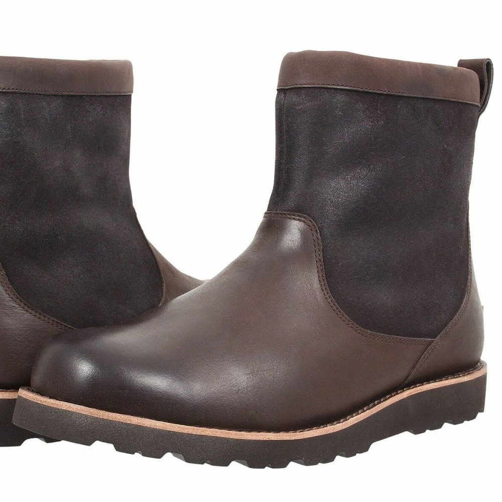 NIB UGG MEN'S HENDRED LEATHER SNOW BOOTS STOUT